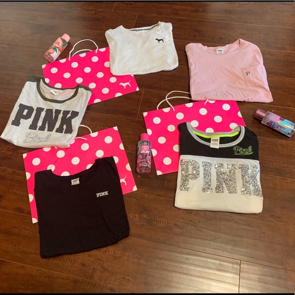 ❌ SOLD ❌  5 Victoria Secret Pink Tees!! - Picture 2 of 7